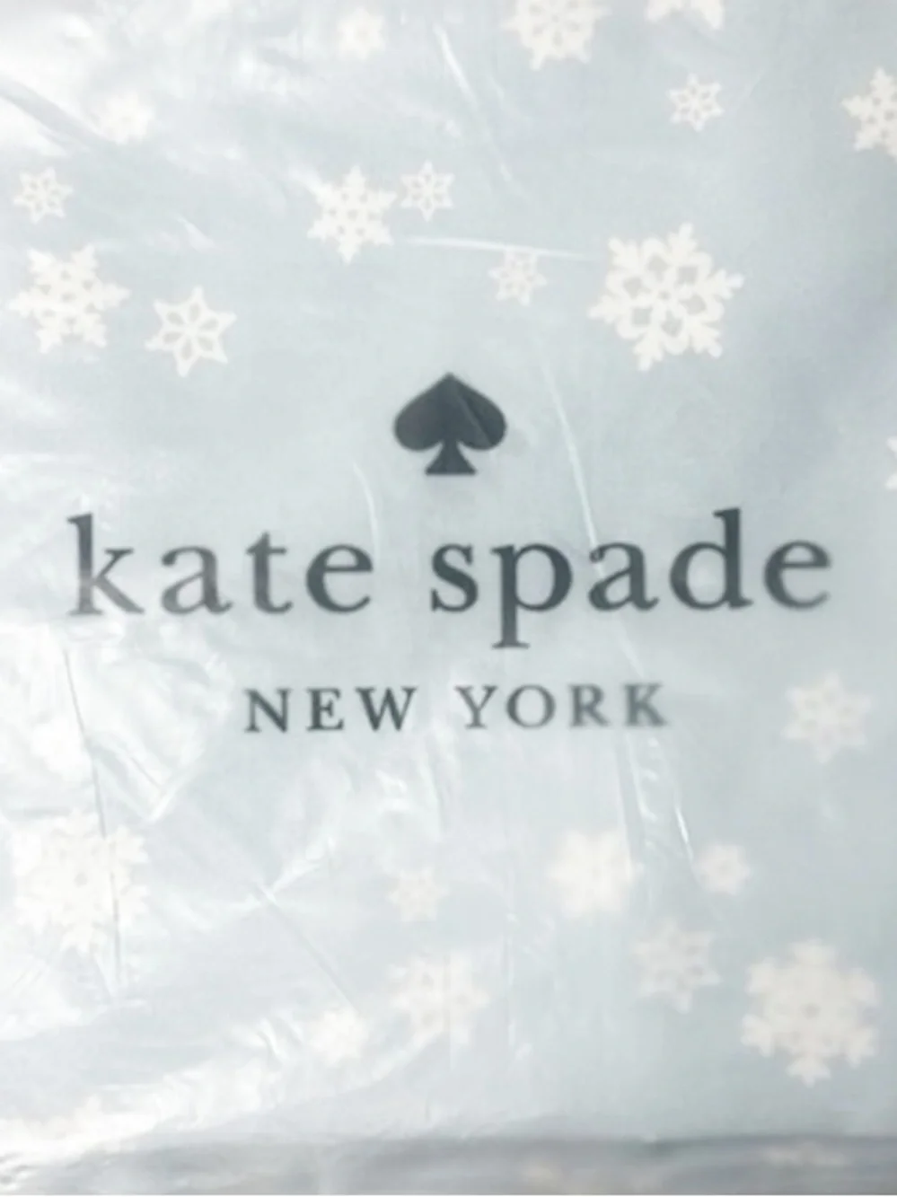 KATE SPADE Reusable Snowflake Fabric Tote Bag
